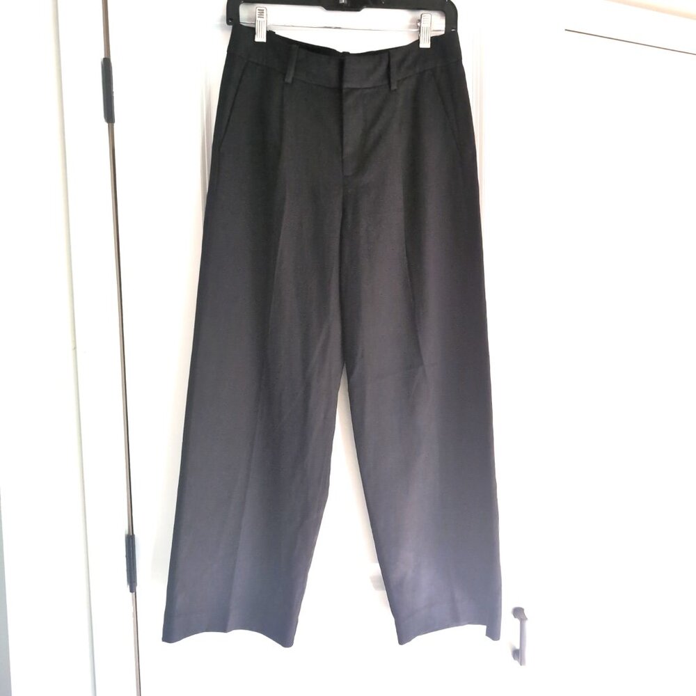 NWT Madewell 0P (W 29") Slouchy Straight in Drapey Twill Linen Blend Pants Black